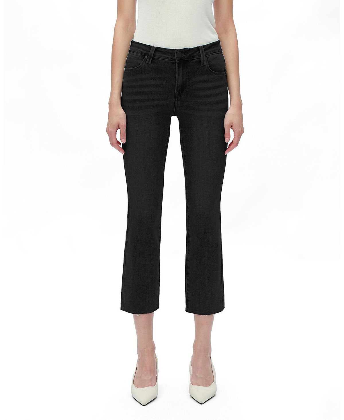 Bayeas Mid Rise Straight Leg Denim Jeans Stretch Comfortable