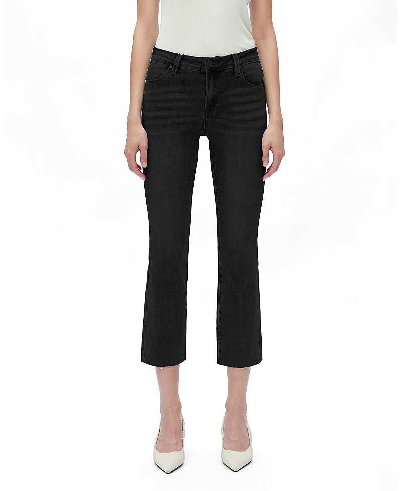 Bayeas Mid Rise Straight Leg Denim Jeans Stretch Comfortable in Black