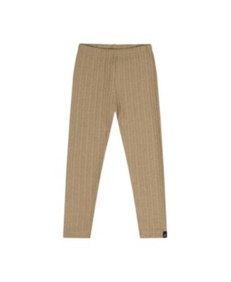 Girls' Jacquard Ribbed Elastic Waist Leggings - Big Kid