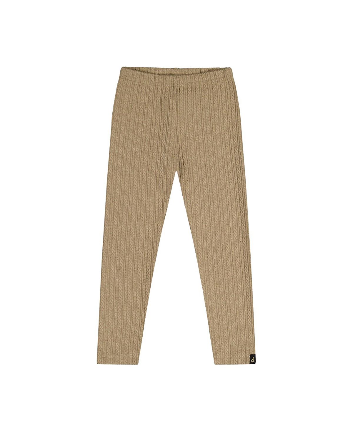 Deux par Deux Girls' Jacquard Ribbed Elastic Waist Leggings - Big Kid