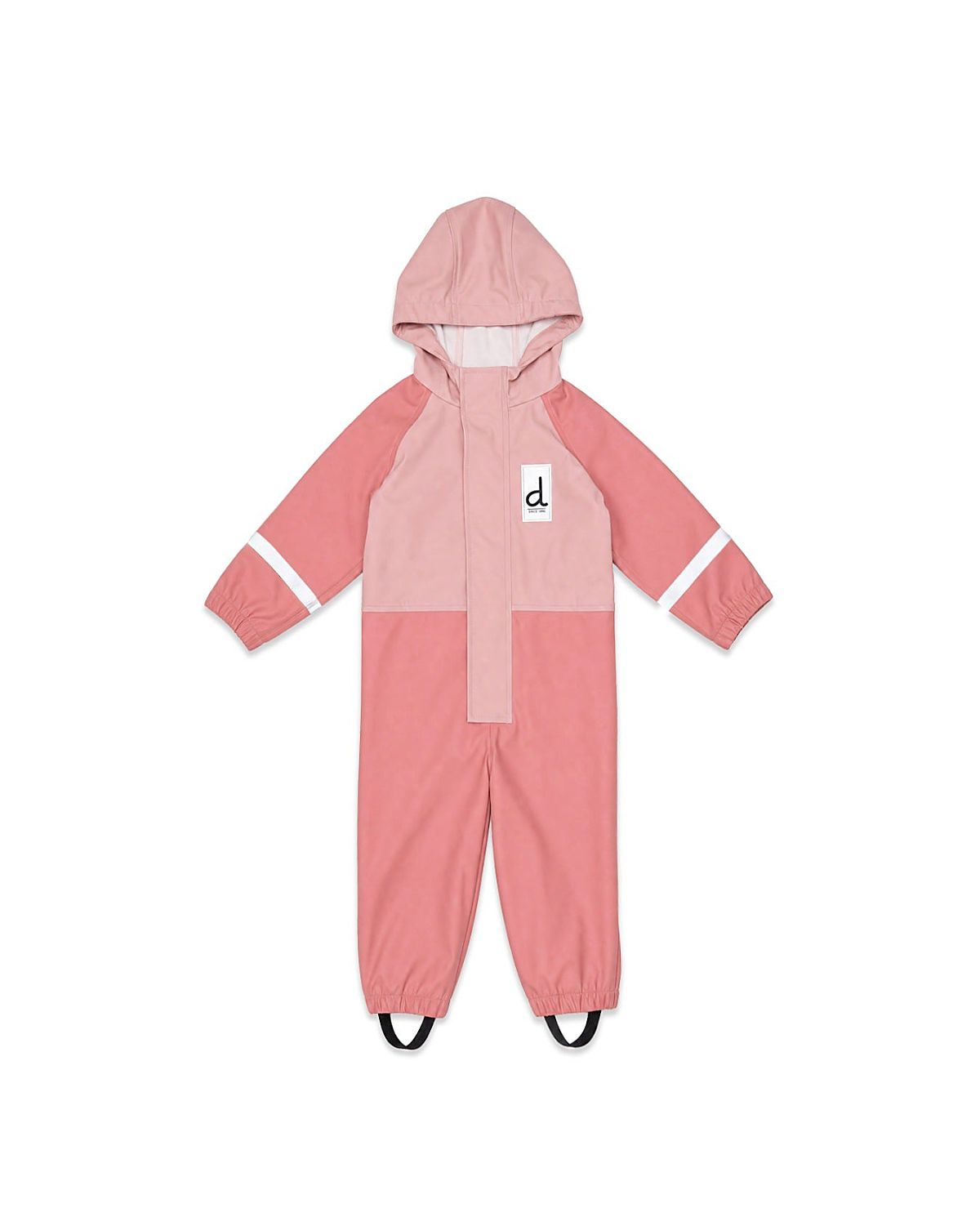Deux par Deux Girls' Full-Zip One Piece Hooded Rain - Baby