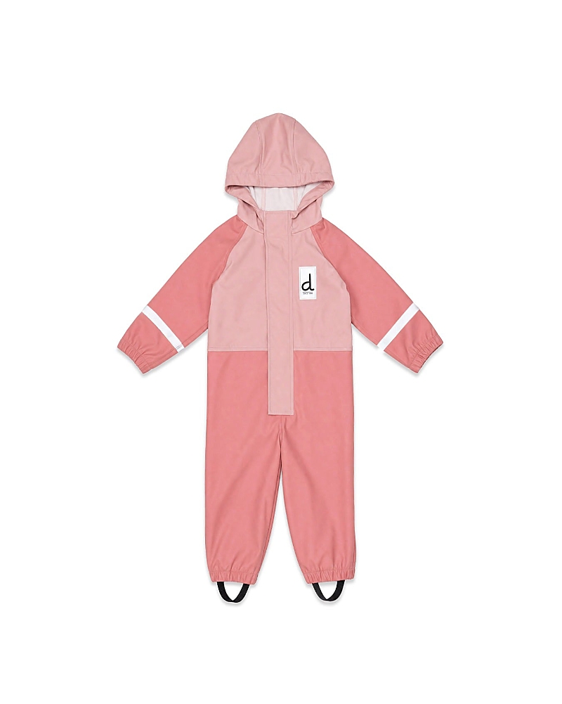 Deux par Deux Girls' Full-Zip One Piece Hooded Rain - Baby