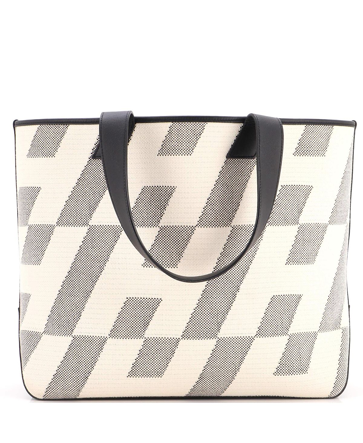 Pre-Owned HERMES 40 Cabas H en Biais Tote Canvas with Leather