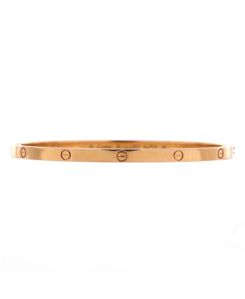Pre-owned Pre-owned Cartier Cartier Small Love Bracelet 18k Rose Gold In Pink