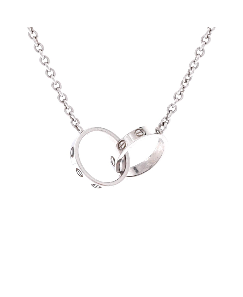 Pre-owned Pre-owned Cartier Cartier Love Interlocking Necklace 18k White Gold, 17.25
