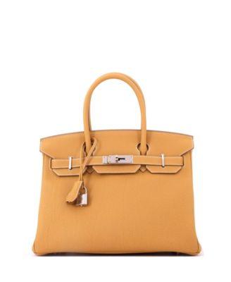 Birkin 30 Handbag Light Togo with Palladium Hardware