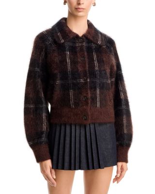 Grizzly Plaid Cashmere Bomber Jacket