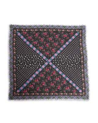 Folk Cashmere & Wool Square Scarf