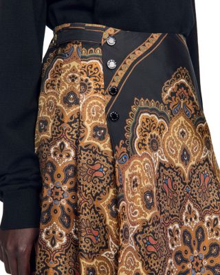 Portobello Asymmetrical Scarf Print Skirt - thumbnail 4