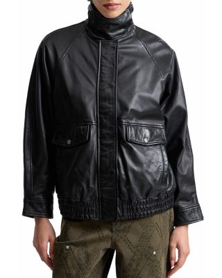 Leather Bomber Jacket - thumbnail 3