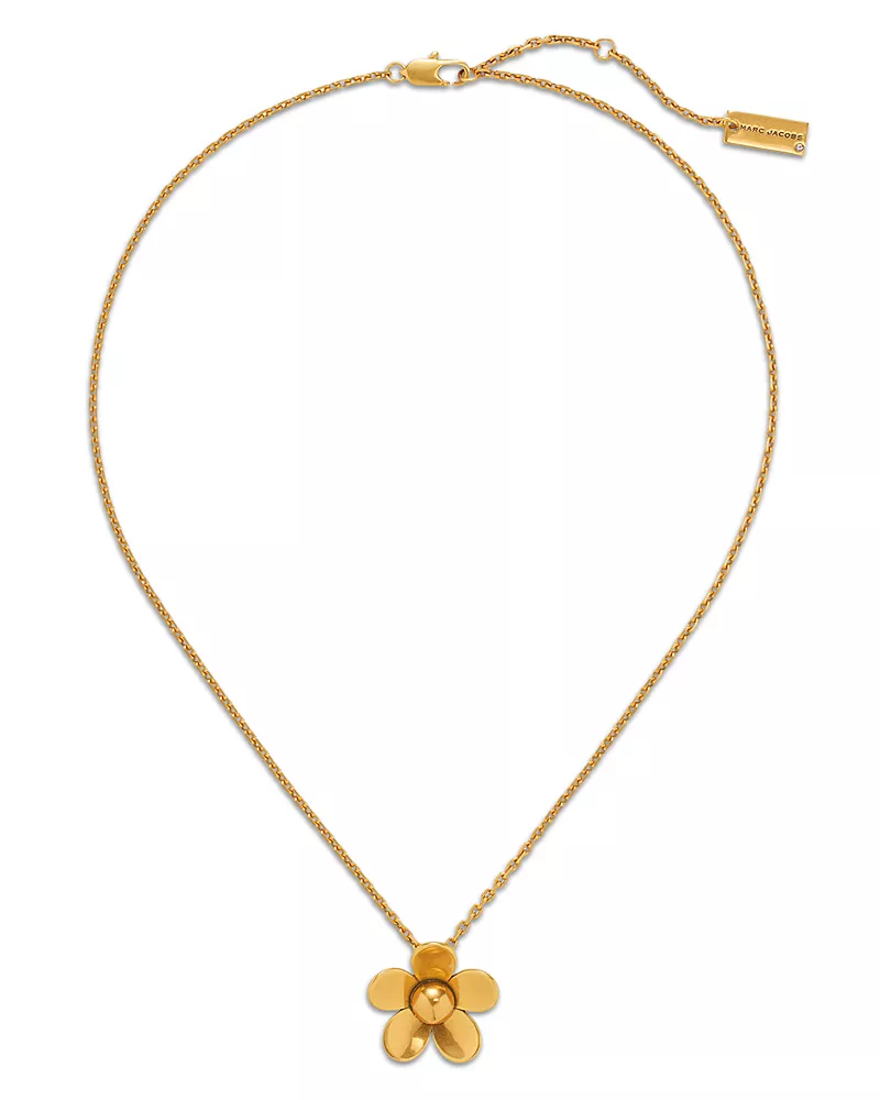 Marc Jacobs Mini Daisy Pendant Necklace, 16.1-17.2