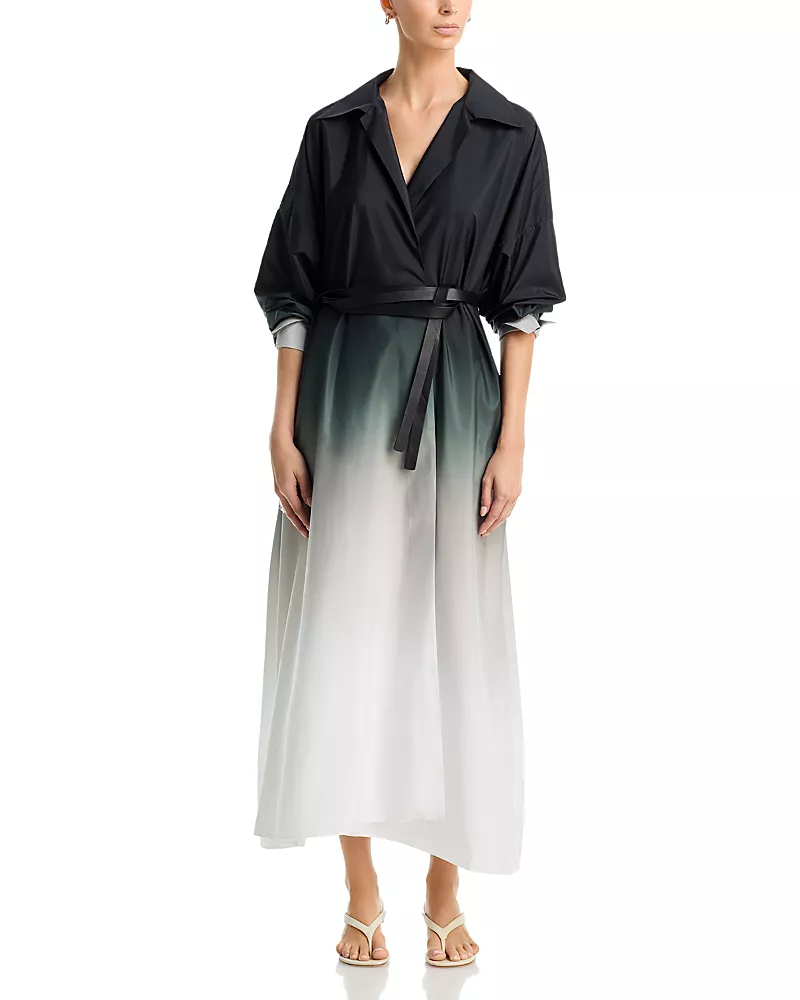 Norma Kamali Super Oversized Neck Shirt Dress