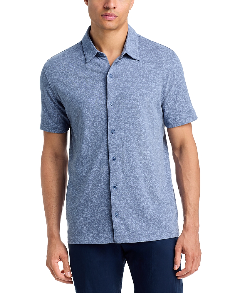 Vince Tonal Leaf Cotton Button Down Shirt