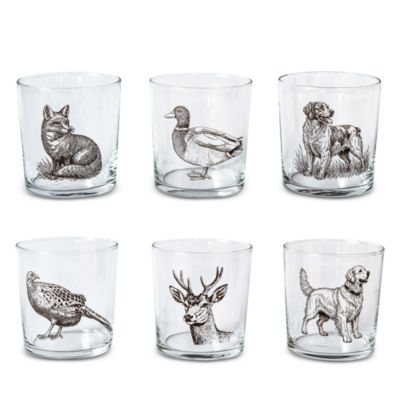 Wildlife Glass Tumblers, Set of 6