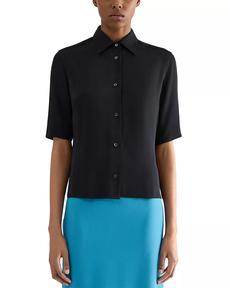 Jil Sander Satin Short Sleeve Shirt