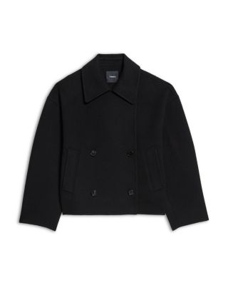 Wool Blend Double Breasted Coat
