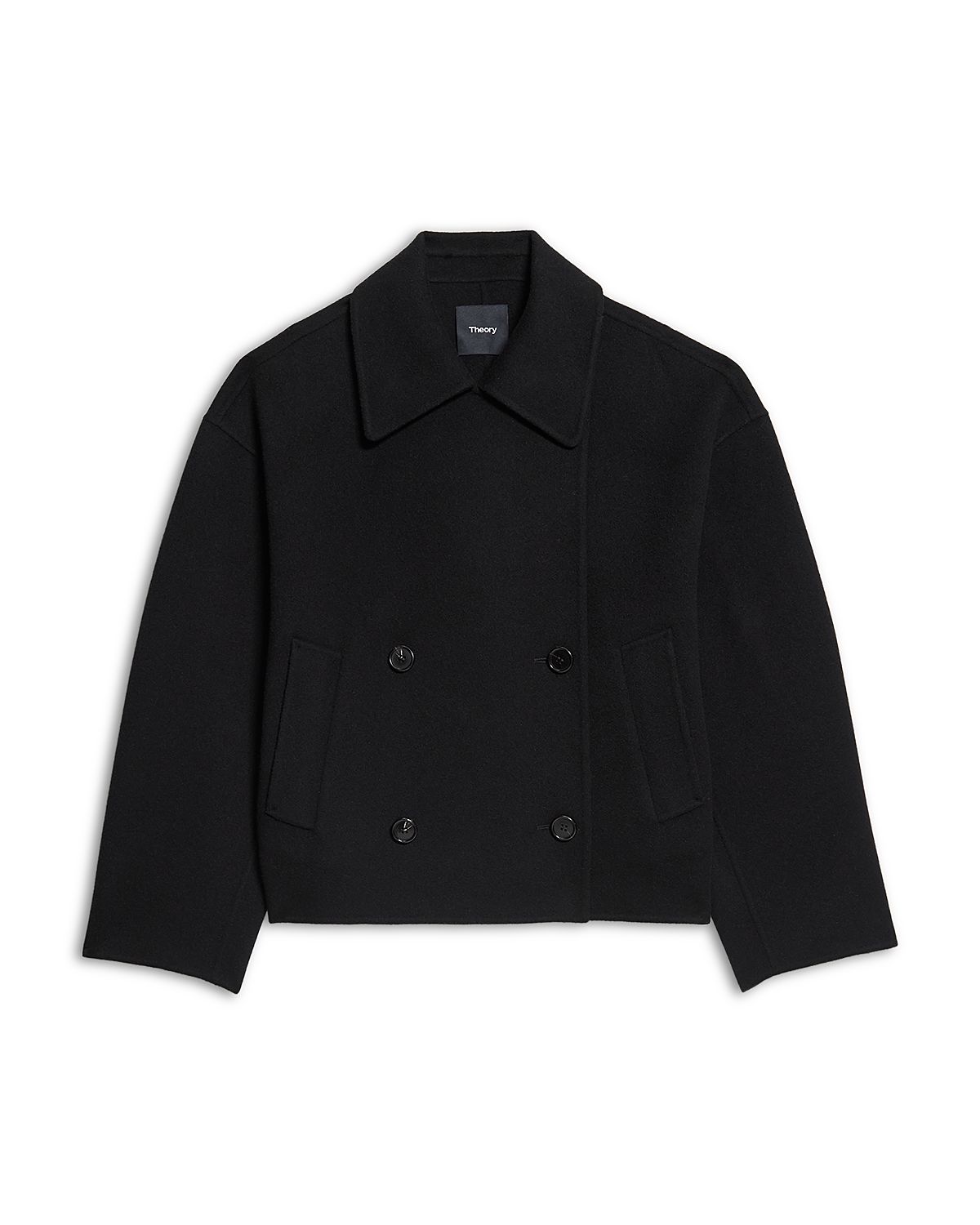 Theory Wool Blend Double Breasted Coat