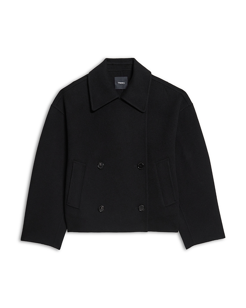 Theory Wool Blend Double Breasted Coat
