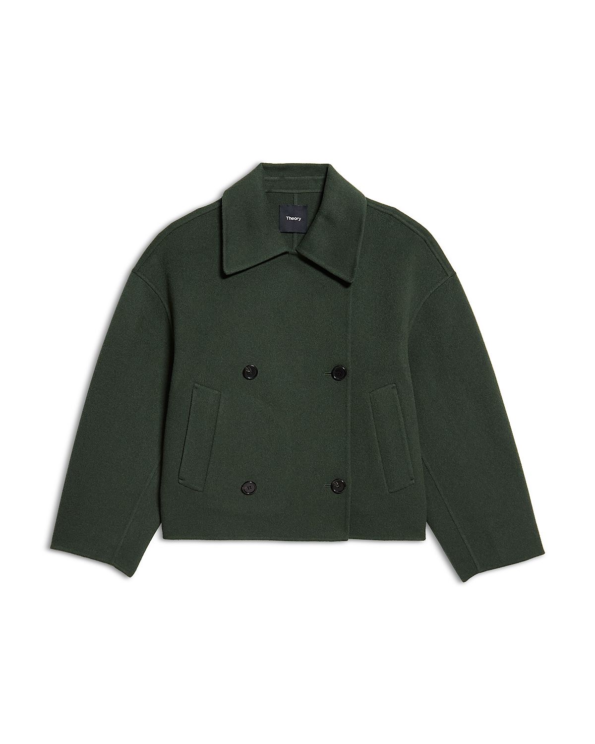 Theory Wool Blend Double Breasted Coat
