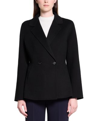 Wool Blend Shaped Double Breasted Coat