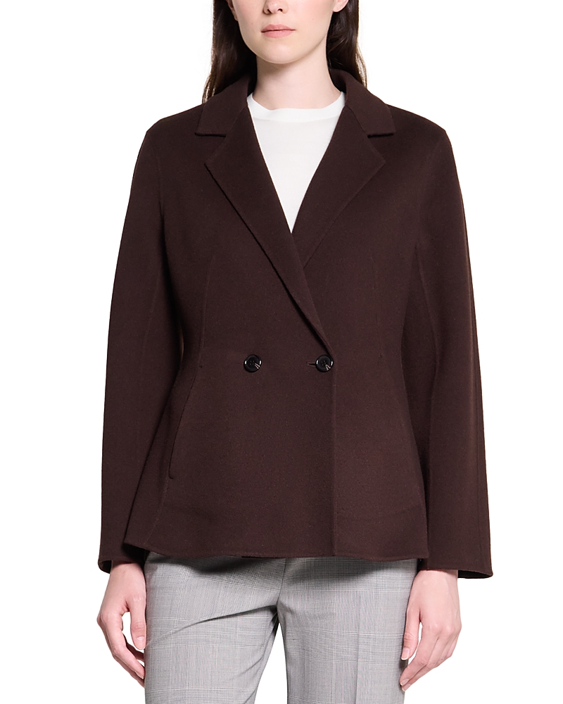 Theory Wool Blend Shaped Double Breasted Coat
