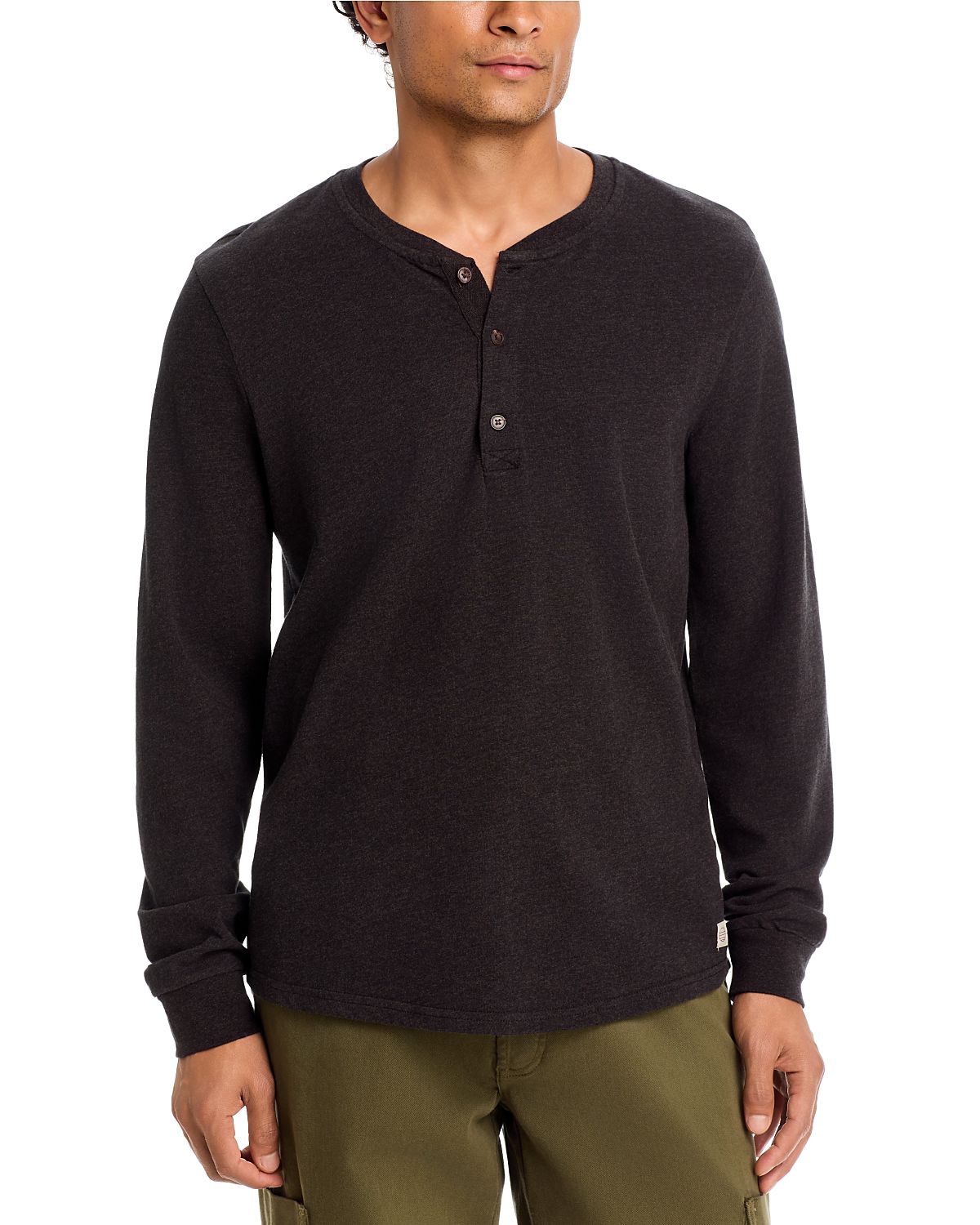 Marine Layer Java Heather Cotton Luxe Henley Shirt