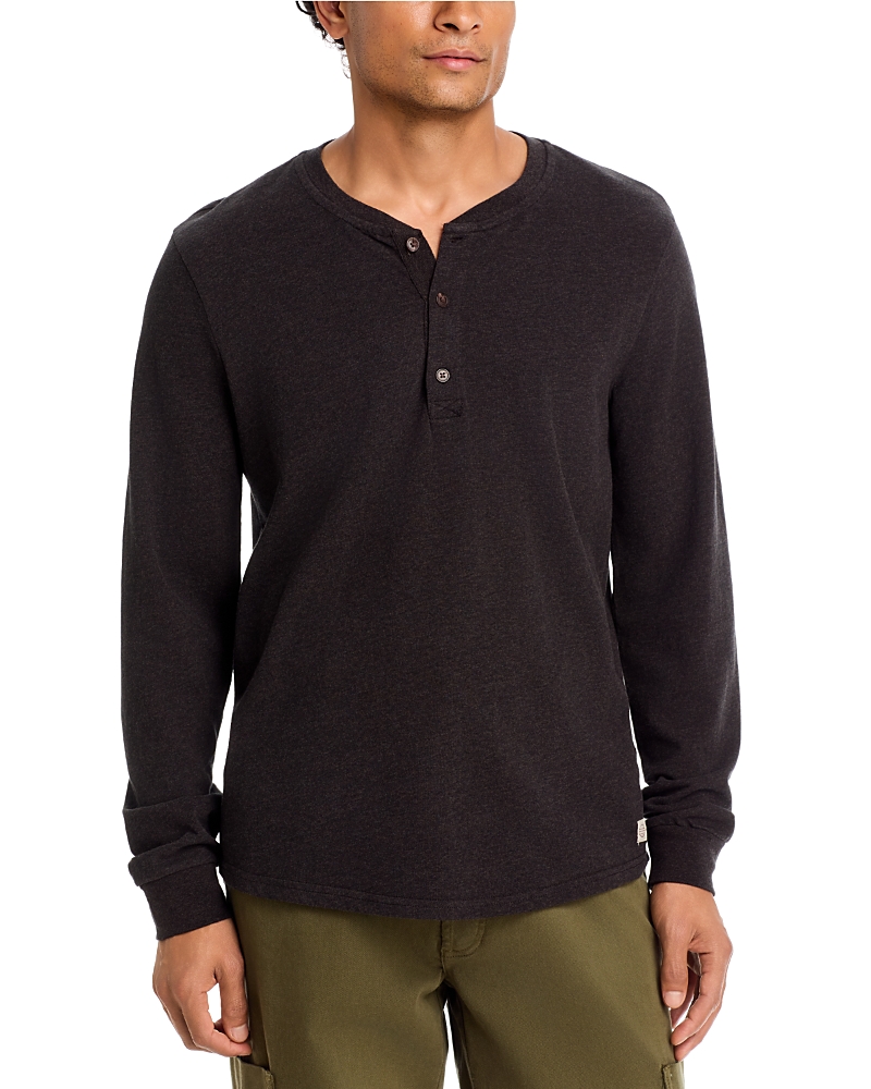 Marine Layer Java Heather Cotton Luxe Henley Shirt