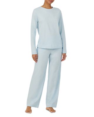 Cotton Long Sleeve Knit Pajama Set - Exclusive