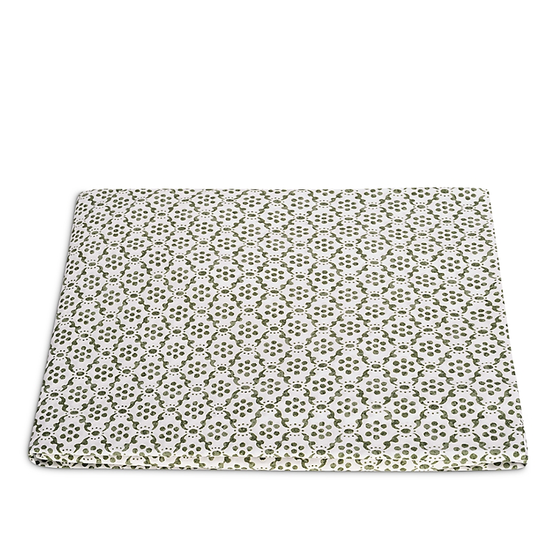 Matouk Laksha Fitted Sheet, Queen In Moss