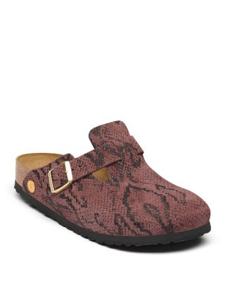 Women's Boston Printed Suede Clogs