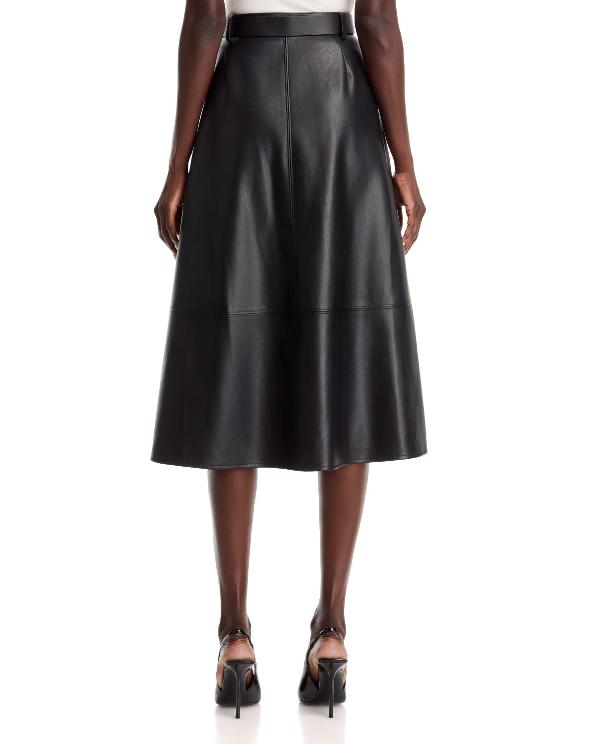 Faux Leather A Line Skirt thumbnail 3