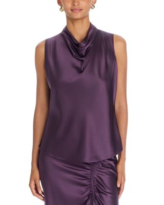 Tam Silk Blend Cowl Neck Top