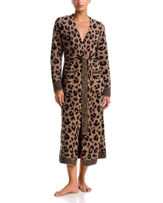 Leopard Jacquard Belted Robe