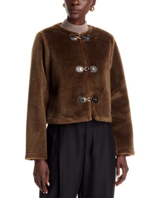 Faux Fur Toggle Buckle Jacket
