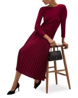 Lucinda Mixed Media Midi Dress - thumbnail 4