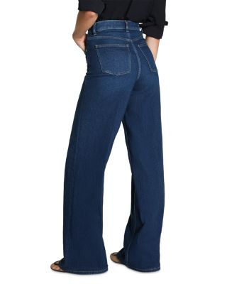 SPANXshape&reg; Authentic 360 Wide Leg Jeans in Percy Wash - thumbnail 2