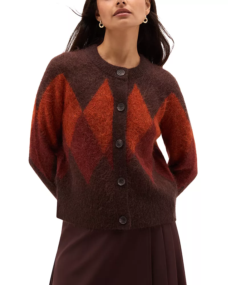 Hobbs London Izzy Argyle Cardigan Sweater