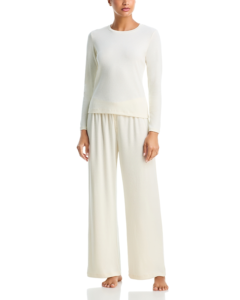 Aqua Pointelle Long Sleeve Lounge Set - Exclusive