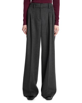 Pleated Cashmere Slouch Pants 