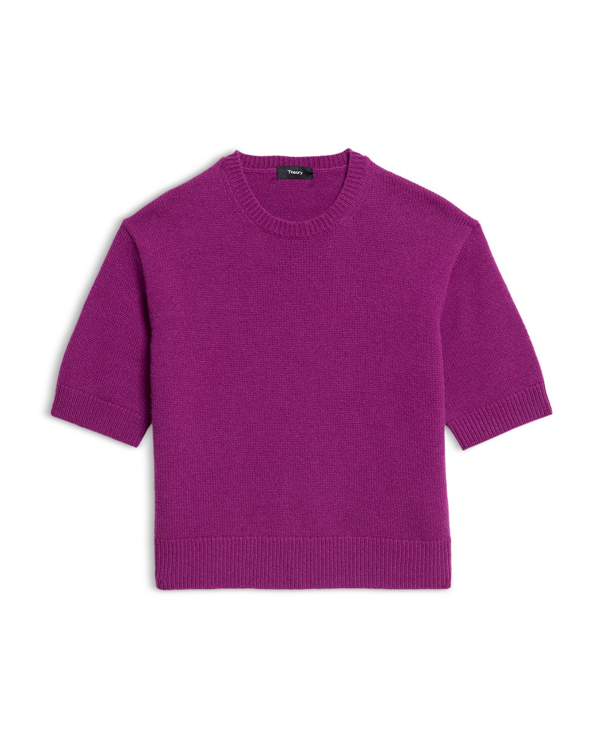 Cashmere Cropped Short Sleeve Sweater