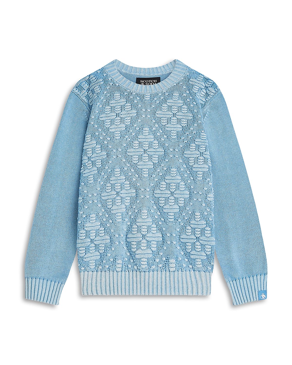 Scotch & Soda Boys' Dropped Shoulder Structured Wash Pullover Sweater - Little Kid