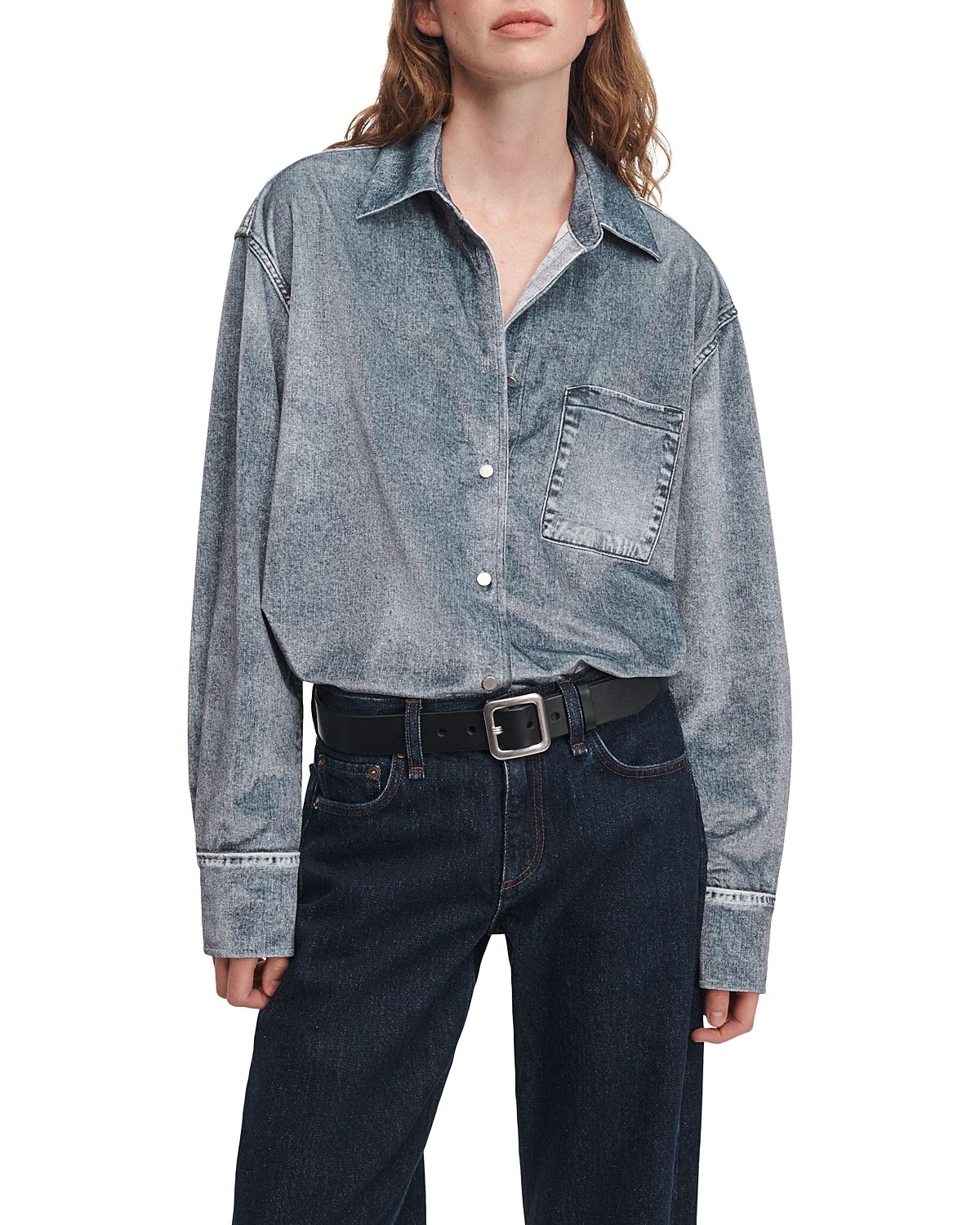 rag & bone Connie Velvet Button Down Shirt