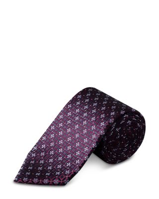 Floral Medallion Woven Silk Tie
