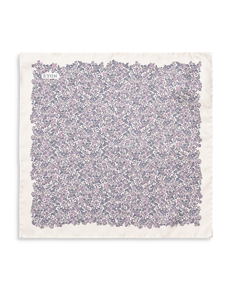 Eton Floral Silk Twill Pocket Square · OS
