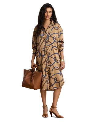Printed Twill Relaxed Shirtdress
