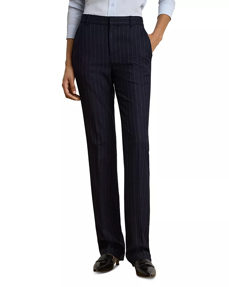 Lauren Ralph Lauren Pinstripe Twill Straight Pants