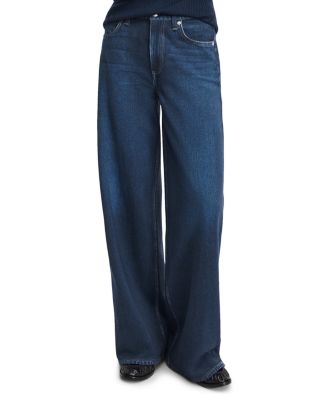 Miramar Sofie High Rise Wide Leg Terry Sweatpant Jeans in Nolita