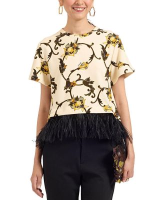 La Scala Tee with Feathers