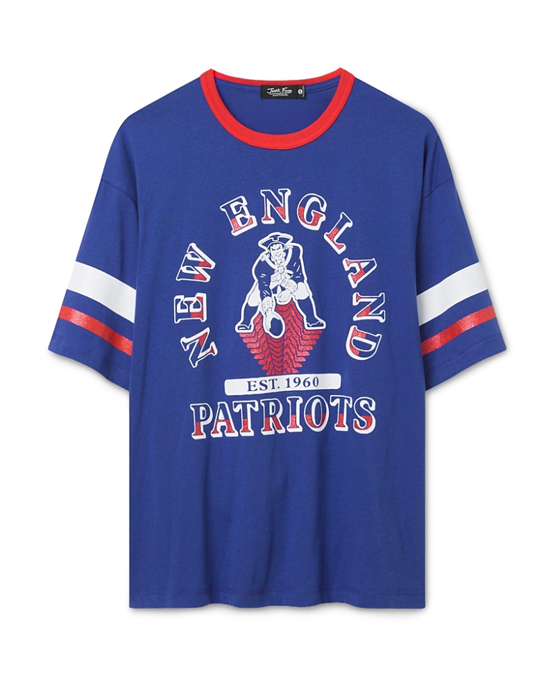 Junk Food Clothing Women's New England Patriots Glitter Boxy Ringer