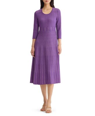 Fit & Flare Multi-Stitch Soft Knit Maxi Dress